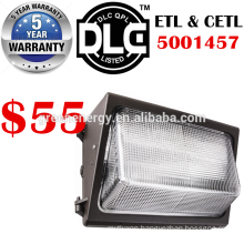 DLC ETL factory lowest price IP65 outdoor wall pack led light RA>80 PF>0.9 wall pack light 120w 120m/w photo sensor wall pack